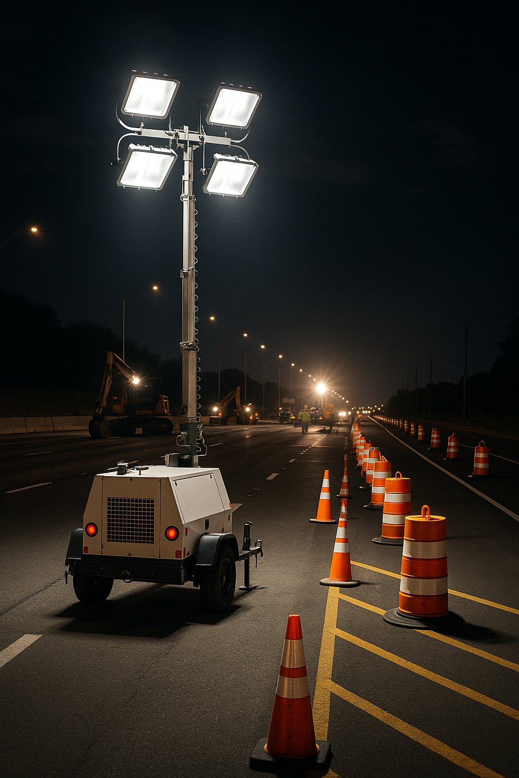 Temporary Road Lighting
